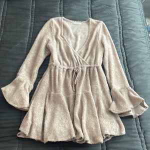 Saints + Secrets pink long sleeve minidress size M
